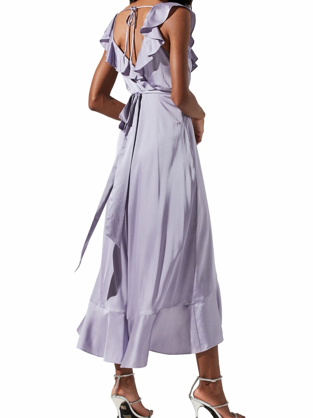 ASTR Lilac Ruffle Wrap High-Low Dress - Picture 4 of 5